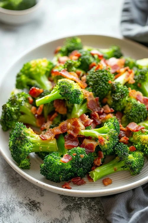 elaboracion brócoli con bacon