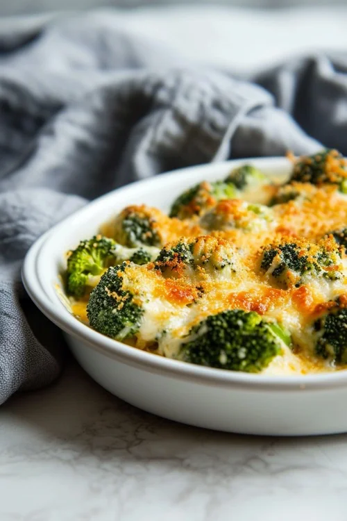 Brócoli al horno con queso