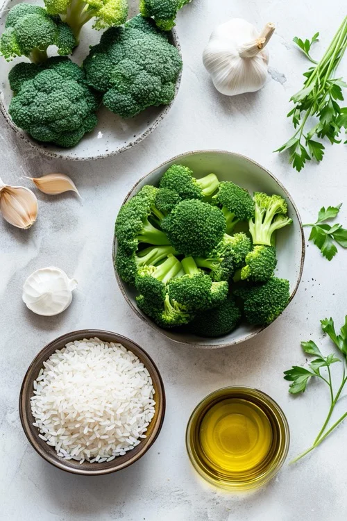 ingredientes arroz con brócoli