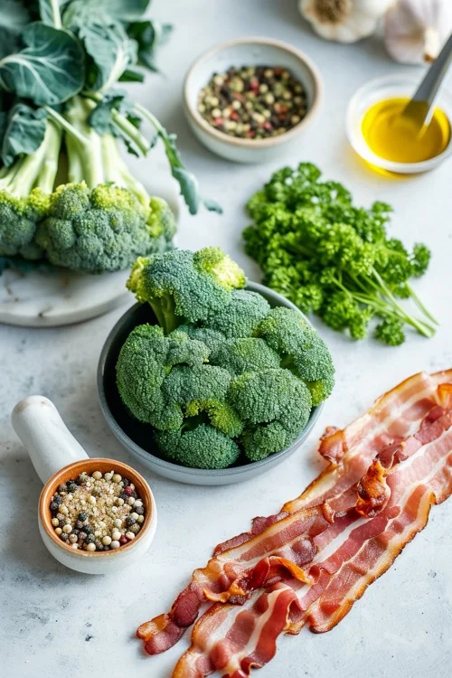 ingredientes brócoli con bacon