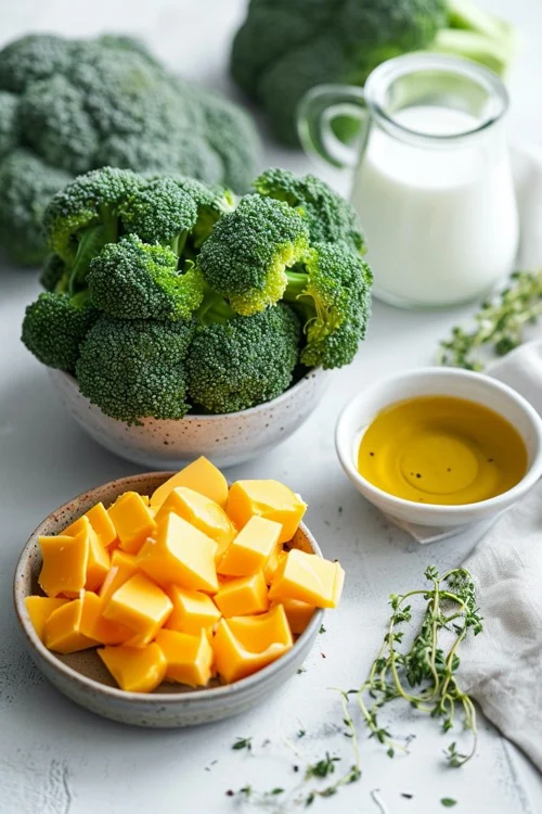 ingredientes brócoli con queso