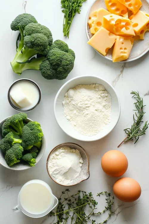 ingredientes brócoli con salsa de queso