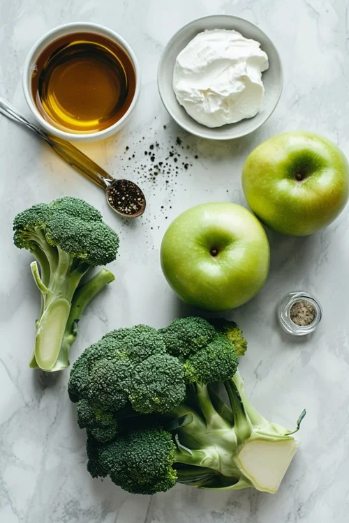 ingredientes crema de brócoli con manzana