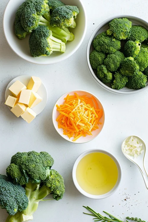 ingredientes crema de brócoli y queso